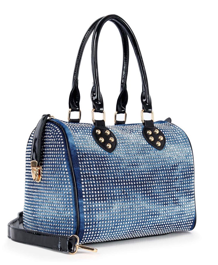 Gold metallic tote bag with embellishments