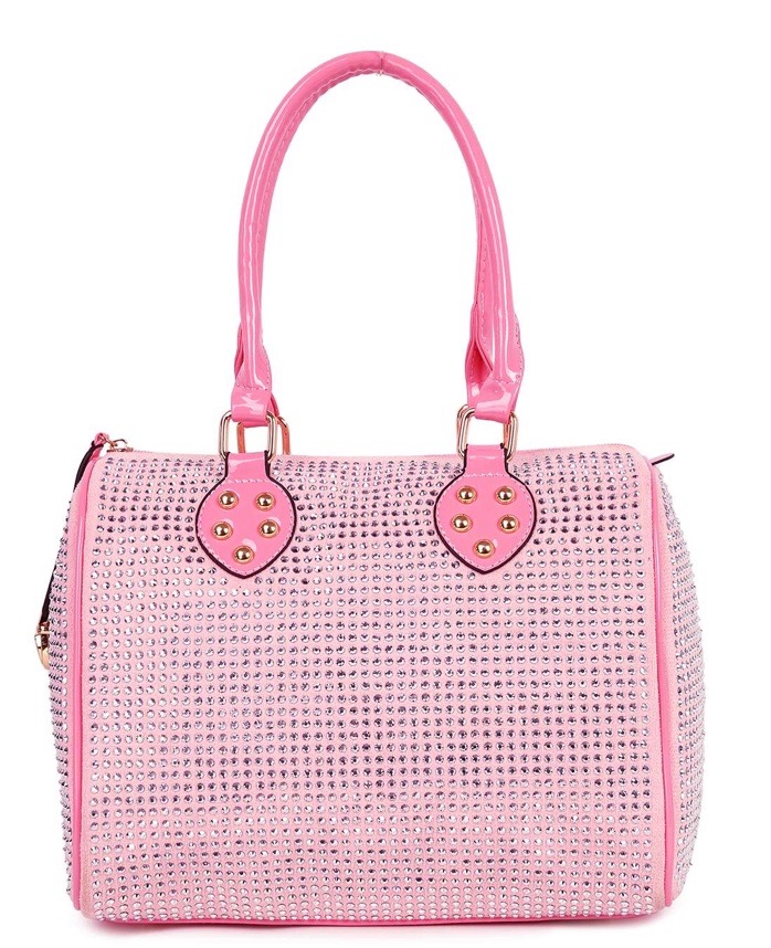 Black rhinestone patterned handbag