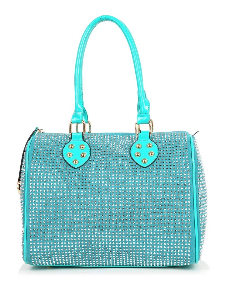 Black rhinestone shoulder bag