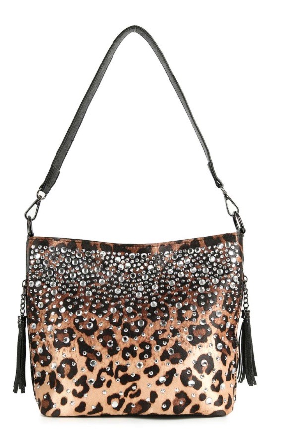 Black rhinestone bag alternate angle